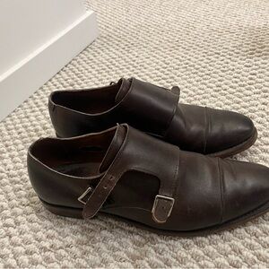 Allen Edmonds Dark Brown Leather Double Monk Strap Oxfords
